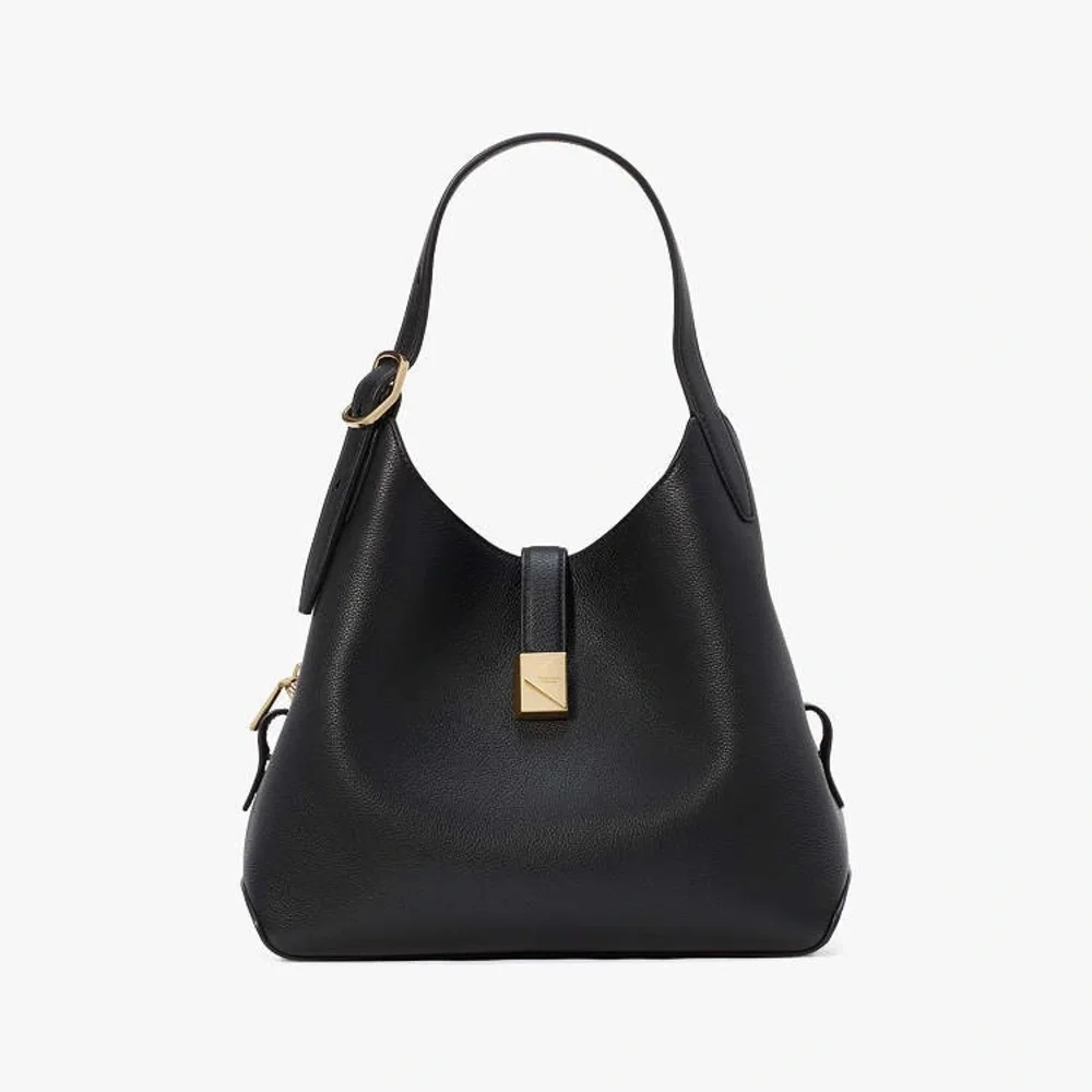 NWT Kate Spade Deco Crossbody Tote Handbag Black/Gold KI557